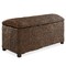 36" Storage Chest Trunk w/ Curved Lid, Safety Hinge in Water Hyacinth Wicker